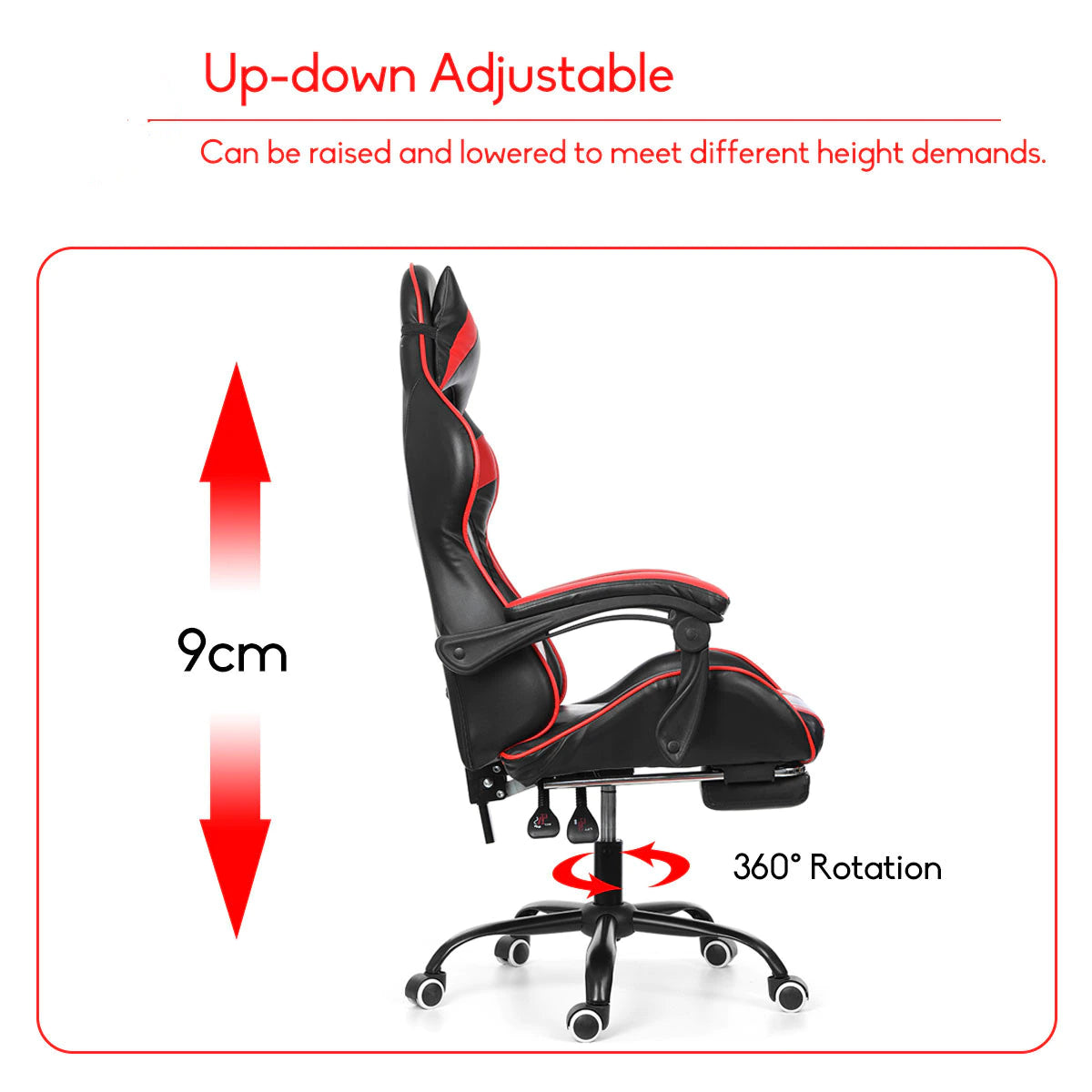 Leather Office Gaming Chair Home Internet Cafe Racing Chair WCG Gaming Ergonomic Computer Chair Swivel Lifting Lying Gamer Chair