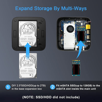 Mini PC, AK1 PRO 12GB RAM 256GB SSD Mini Desktop Computer Intel Celeron N5105 Processor,Quad Core Micro Computer 4K, Support 2.5-Inch SSD, 2.4G/ 5.0G Wifi, Gigabit Ethernet, HTPC