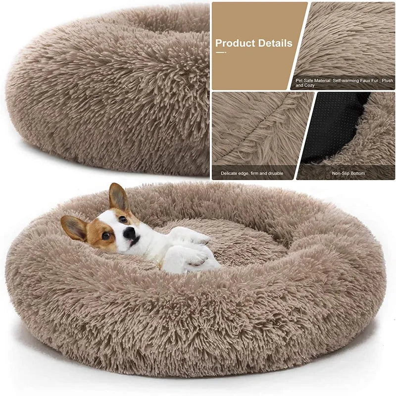 Pet Bed Comfortable Donut Cuddler